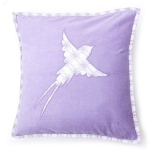 Kate Quinn Organics Kids Lilac Bird Sparrow Pillow